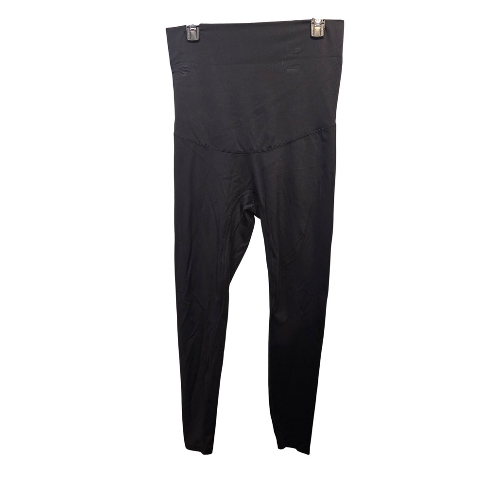 POSHDIVAH Maternity Leggings Womens Size M Black High Waisted Over Belly Yoga